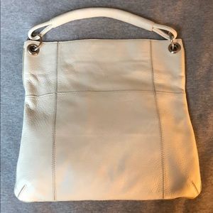 white bottega Veneta bag in supple leather